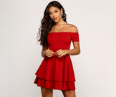 Schulterfreies Kleid „Main Flame“